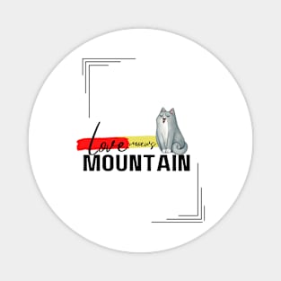 love meows mountain Magnet